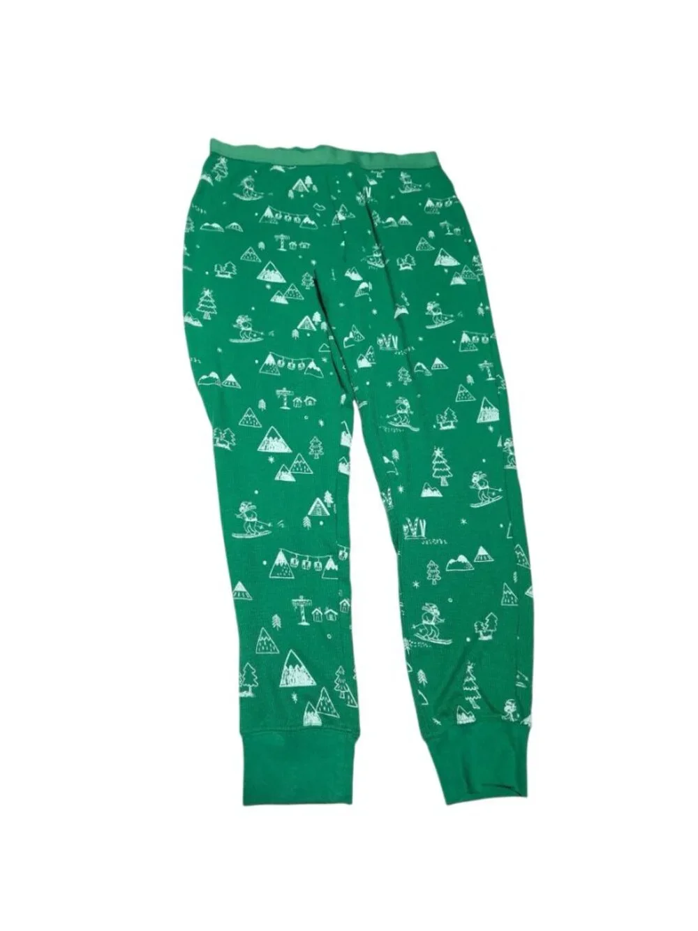 Wondershop Holiday Pajama Pants Size Large Green Thermal Lounge PJs Sleepwear